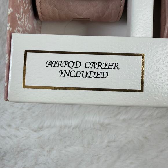 Jessica Simpson Wallet & AirPod Case Gift Set Pink Snake Print - Picture 7 of 7